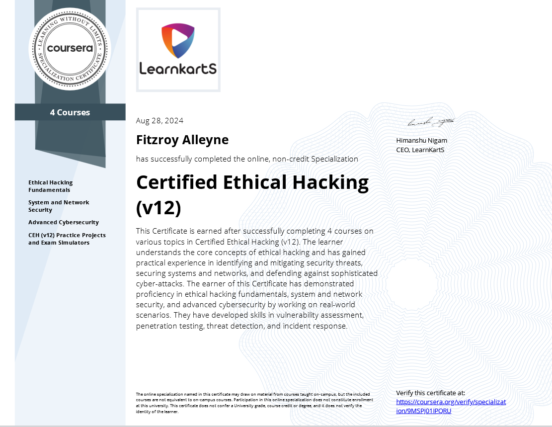 Certified Ethical Hacker v12